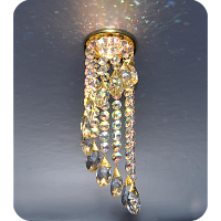 Светильник встраиваемый Италмак Florencia 51 5 04 MR16 60мм/50Вт штамп/тонированный хрусталь картинка 